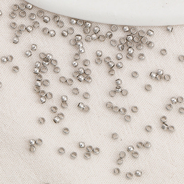 100 PCS 3mm Plated Stainless Steel Round Spacer Beads